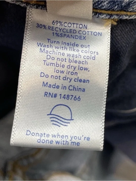 Oliver Logan Aberdeen Wide Leg Crop Jeans Womens Size 30 Blue High Rise Raw Hem - Picture 12 of 14